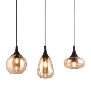 Подвесной светильник Trio Lumina, стекло / железо - количество языков пламени: 3