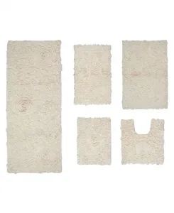 Набор из 5 ковриков для ванной «Колокольчик» Home Weavers, натуральный