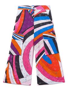 PUCCI Junior брюки с принтом «Ирида», фиолетовый