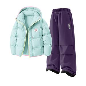 Детская повседневная спортивная одежда Disney, светло-голубой/фиолетовый