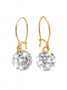 Круглые серьги из золота 585 пробы Lucardi