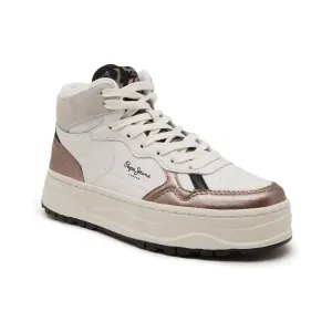 Корзина с кроссовками Kore с добавлением кожи Pepe Jeans London, белый