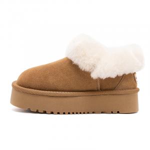 Теплые износостойкие короткие зимние ботинки для женщин, увеличивающие рост MALEMONKEY, Camel