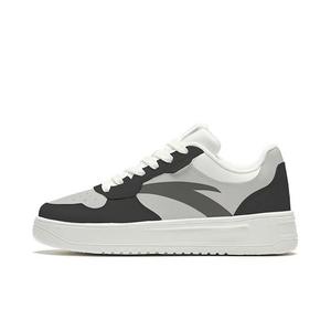 Антискользящие и износостойкие легкие низкие кеды для скейтбординга женские серо-черные Anta Life Collection