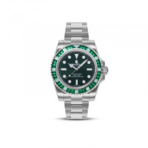 Bape Type 1 Bapex Crystal Stone Watch серебристый/зеленый A BATHING APE