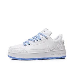 Низкие износостойкие кроссовки для скейтбординга Dnnnn, унисекс Dnnnnx, White Blue