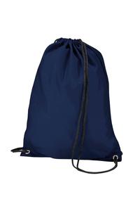 Бюджетная водостойкая спортивная сумка Gymsac на шнурке (11 л) Bagbase, темно-синий