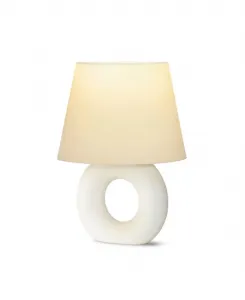 Настольная светодиодная лампа Chloe из керамики, 39 см Brightech, сливочный