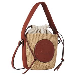 Chloé Шапка из натурального волокна с телячьей кожей