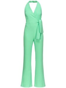 PINKO комбинезон с вырезом халтер и открытой спиной, зеленый