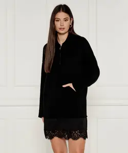 Черное шерстяное платье Pinko, черный