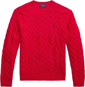 Polo Ralph Lauren мужской свитер из хлопка с косой вязкой, Ralph Lauren Red Base