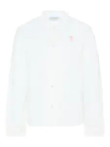 Топ с оборками и длинными рукавами Trussardi Junior, белый