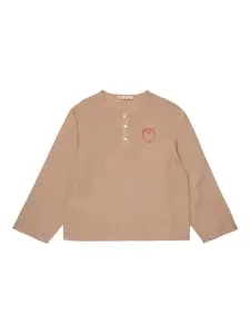 Рубашка на пуговицах Marni Kids, бежевый