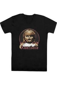 Футболка Annabelle Annabelle Portrait с коротким рукавом и V-образным вырезом для взрослых из хлопка премиум-класса Gildan, черный