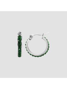 Adeliás Женские серьги - Серьги-кольца из нержавеющей стали со стразами серебристого цвета