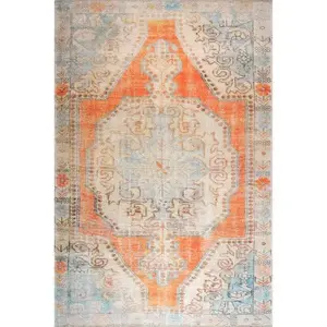 Ковер Khloe Printed Snowflake Medallion Flatweave nuLOOM, 160x231 см, орех