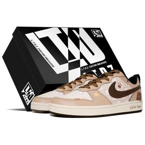 Кроссовки Nike Court Borough Skateboarding Shoes Women's Low-top Dark Coffee Color, цвет Coffee