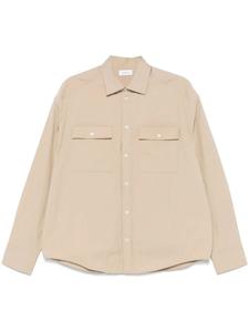 Рубашка с вышитым логотипом Ferragamo, нейтральный