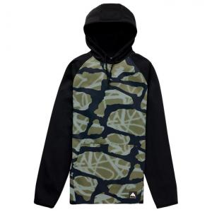 Толстовка с короной, водонепроницаемая, флисовая, граффити, камуфляж, настоящий черный - s Burton