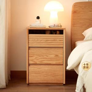 Lin'S Home Furnishing Комод из массива дуба и сосны в японском стиле с выдвижными ящиками и расширяемым туалетным столиком, серия pine wood co1e [natural wood color]