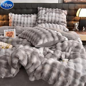 Disney Комплект постельного белья, 150 см, 4 предмета, пепельный, машинная стирка без линьки и выцветания