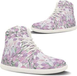 Pugasmiru Женские зимние ботинки Barefoot с широкой пяткой, с утеплителем, для прогулок на улице, противоскользящие, с белой подошвой