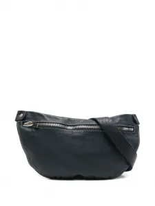 Кожаная поясная сумка Guidi, синий