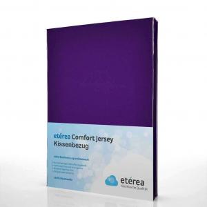 Наволочка Comfort из трикотажа, двойная упаковка, 40х80см, сливовая Etérea Himmlische Qualität