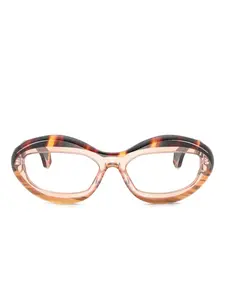 Очки в овальной оправе Alain Mikli, коричневый
