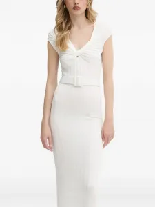 Платье миди с драпировкой Liu Jo, белый