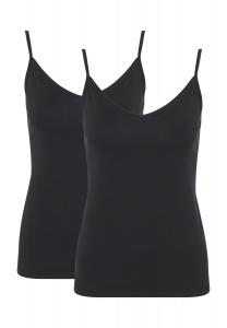 Набор из 2 женских топов с V-образным вырезом CALIDA, черный