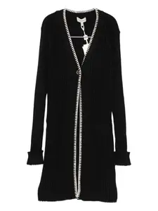 Кардиган в рубчик TWINSET Kids, черный