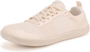 Мужские кроссовки, беговые обувь, повседневные прогулочные кроссовки, легкие дышащие спортивные обувь с мягкой подошвой для зала, велоспорта, походов, альпинизма и повседневной носки Qacksv, бежевый