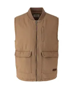 Мужской жилет All Year с эффектом "каменная мойка" в елочку Thorogood, коричневый/бежевый