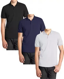 Мужская поло с коротким рукавом Avenue, 3 шт., пике Galaxy By Harvic, мультиколор