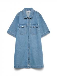 Платье до колена Vero Moda, Средне-синий деним