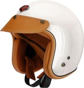 Мотоциклетный шлем с открытой лицевой частью 3/4, с двойной D-образной застежкой, легкий мотоциклетный шлем-полушлем, одобренный DOT/ECE, для круизеров, скутеров, чопперов и квадроциклов, размер L = 57-58 см, A TYWCJW