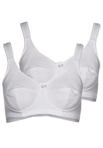 Бюстгальтер без косточек Sassa Soft BH Jacquard 2er Pack, белый