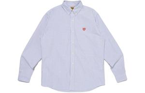 Футболка в полоску с аппликацией логотипа HUMAN MADE, розовая