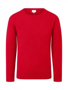 Красный свитер с круглым вырезом CASH-MERE.CH