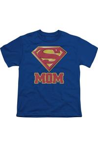 Футболка с коротким рукавом для детей "Супермама" Superman Gildan, синий