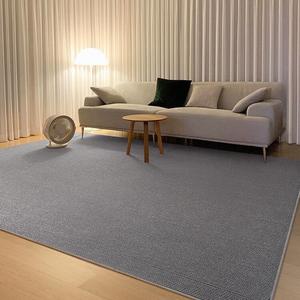 Budis Ковер 200х400 см для гостиной waterproof, stain-resistant, washable, в винтажном стиле, plain minimalist classic gray