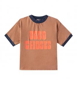 Хлопковая футболка с логотипом Bobo Choses, коричневый