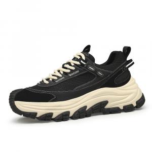 Дышащие низкие массивные кроссовки для увеличения роста для мужчин Devanro, Black