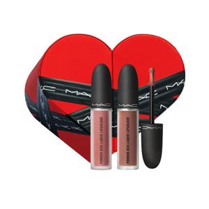 Жидкий шелковый сатиновый матовый блеск для губ, набор одежды матовый легко растушевывается натуральный 5мл+5мл MAC