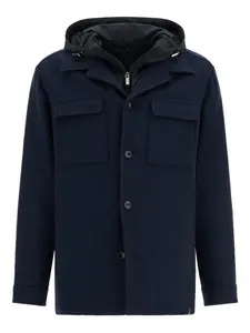 Стёганная рубашка-куртка с цепочкой Boggi Milano, синий