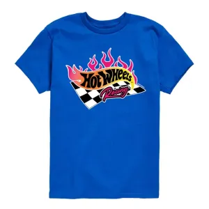 Футболка с гоночным принтом для мальчиков 8-20 лет Hot Wheels, синий