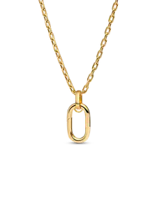 Ожерелье из цепочек с крупными звеньями Pandora, 14-каратное золотое покрытие