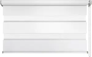 Двойная рулонная штора Mydeco с зажимом, однотонная белая, с цепочкой, 80x160 см Schöner-Leben